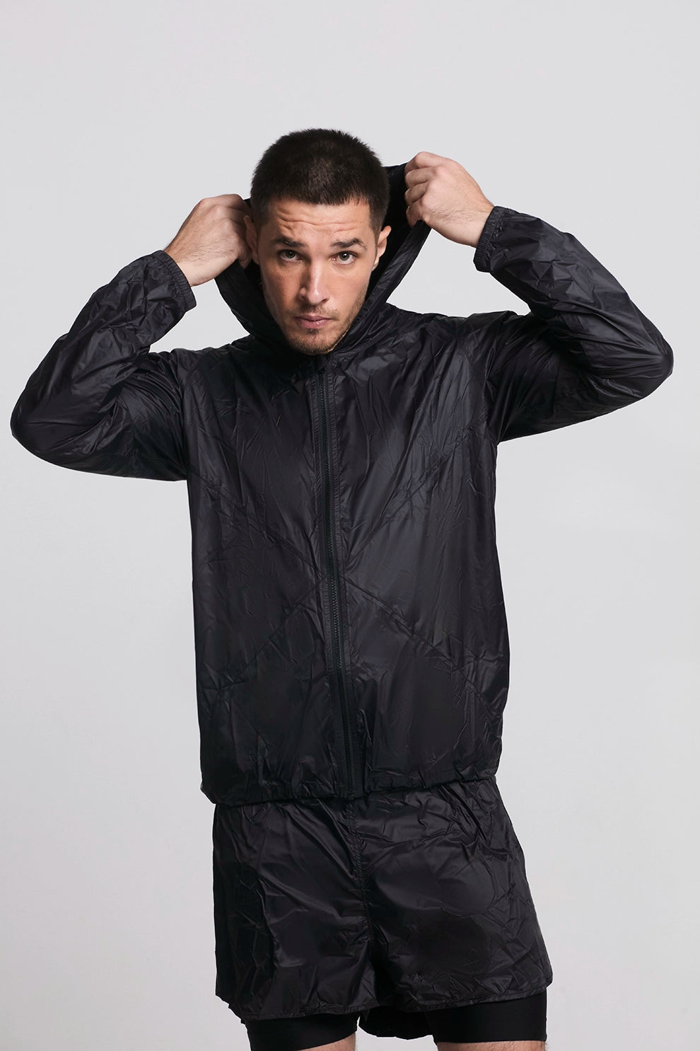 Casaco Corta Vento Masculino Preto