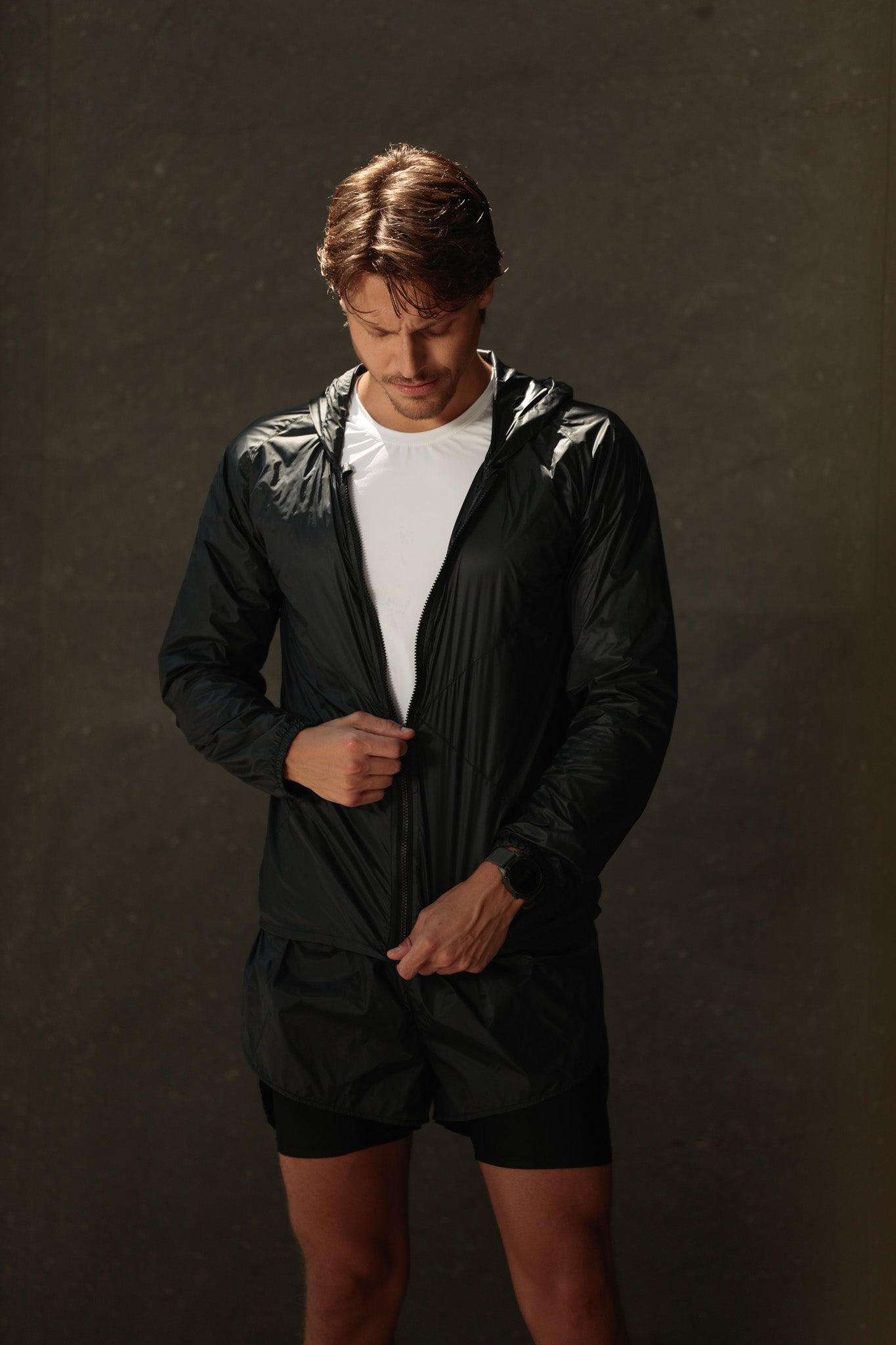 Casaco Corta Vento Masculino Preto