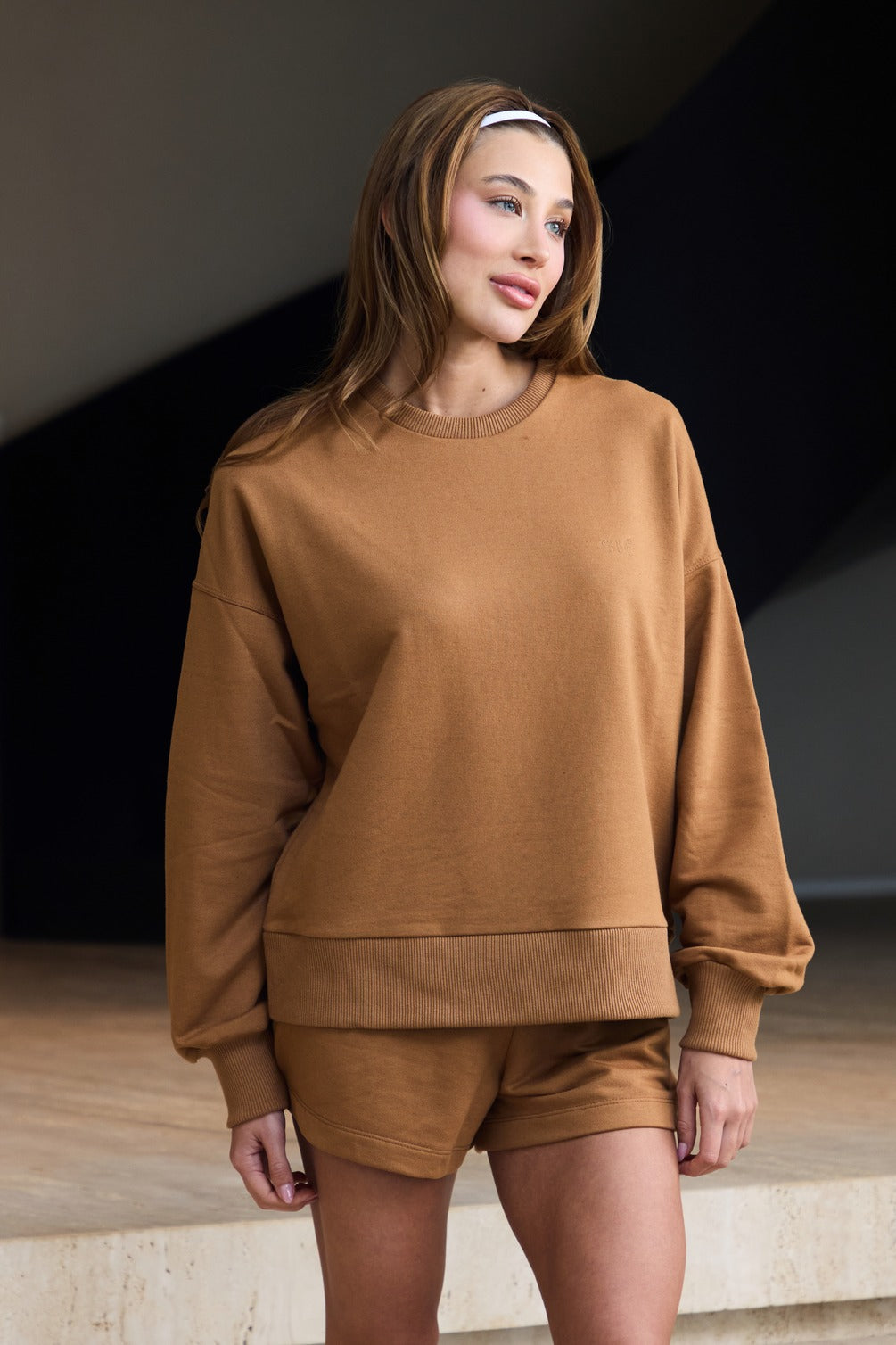 Shorts Ease Moletom Avelã