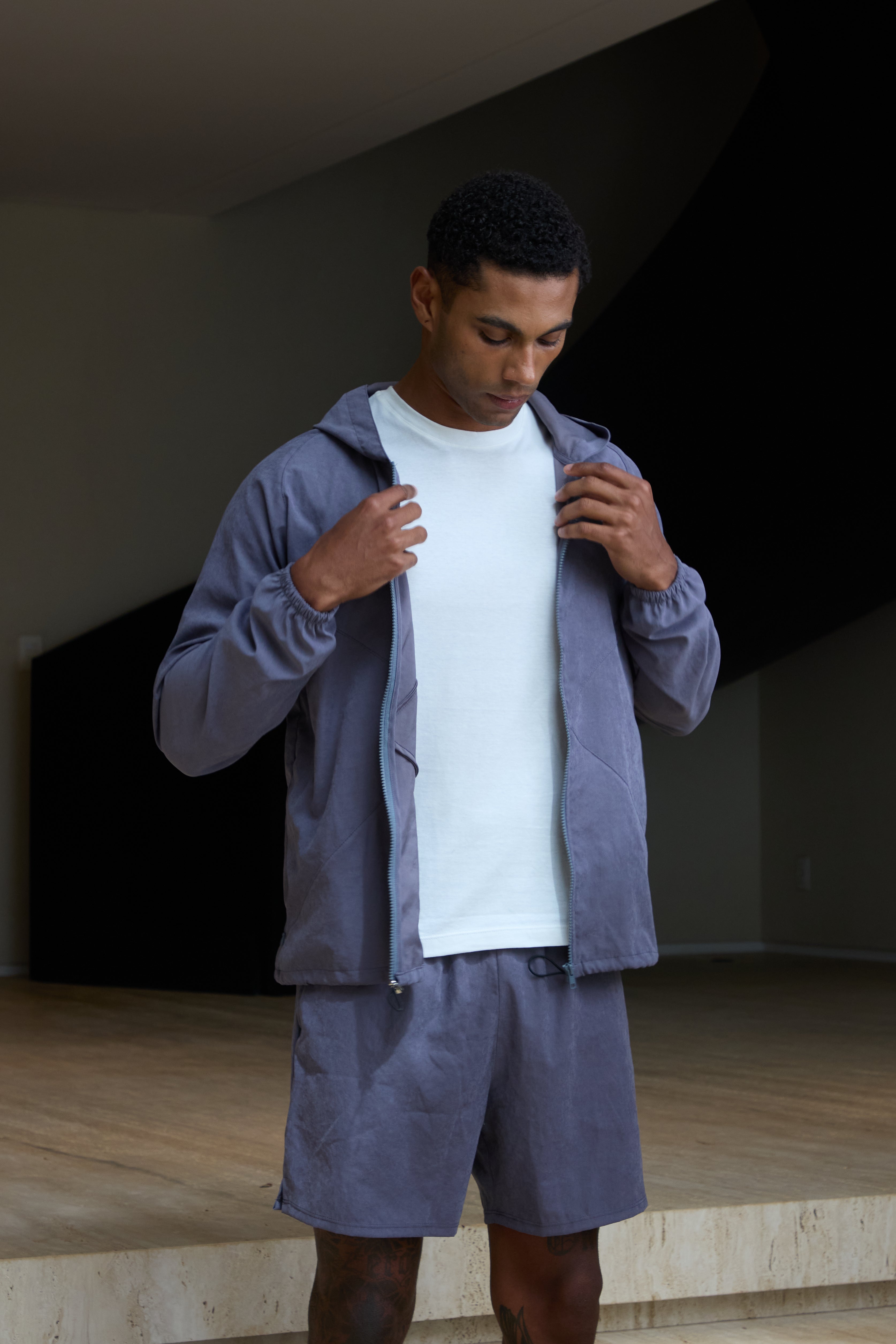 Parka Pierre Cupro Cinza