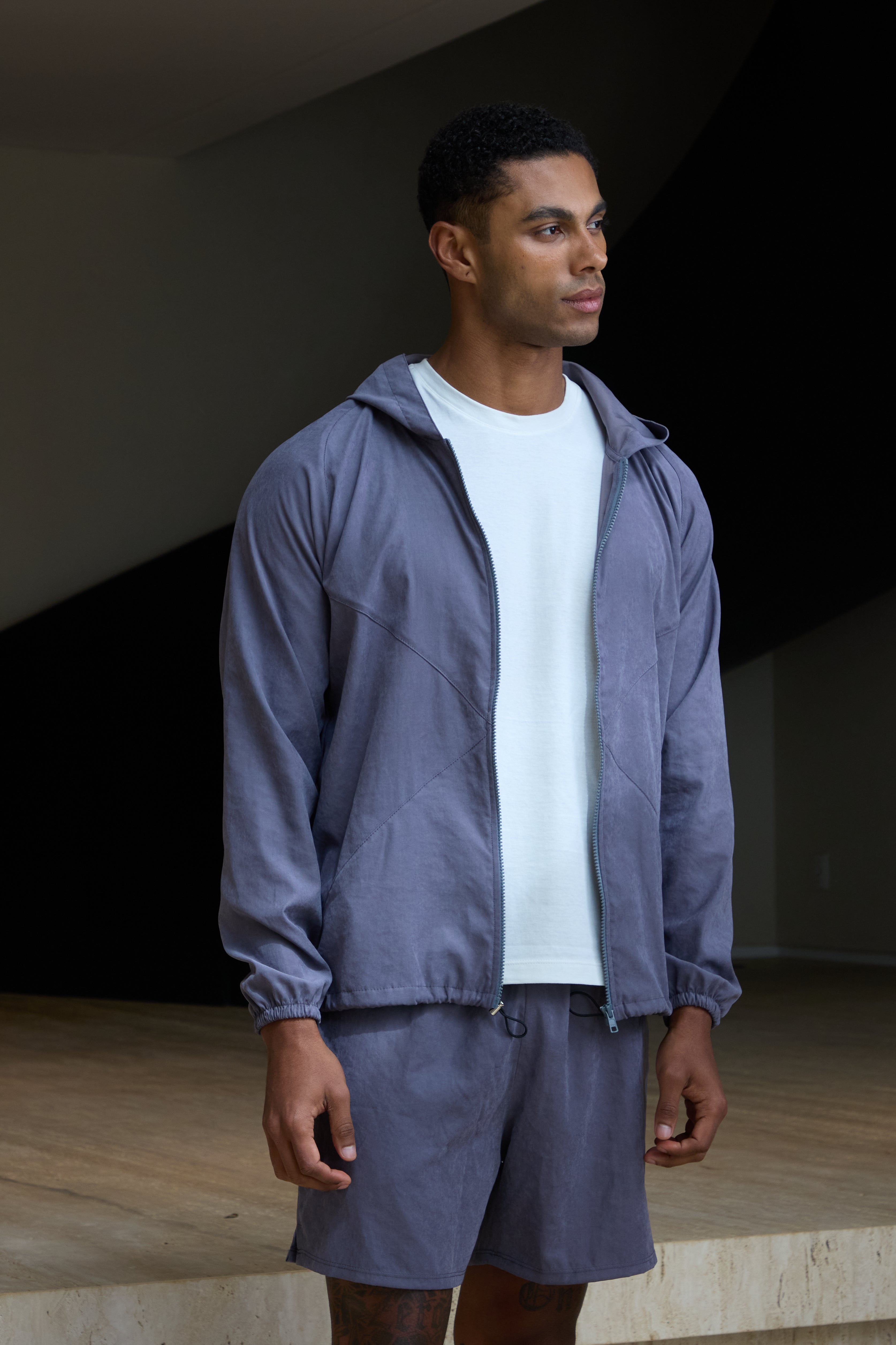 Shorts Adolpho cupro cinza